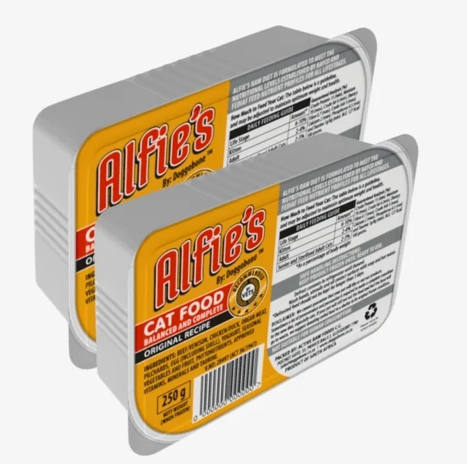 Alfie's Cat Food 250g package