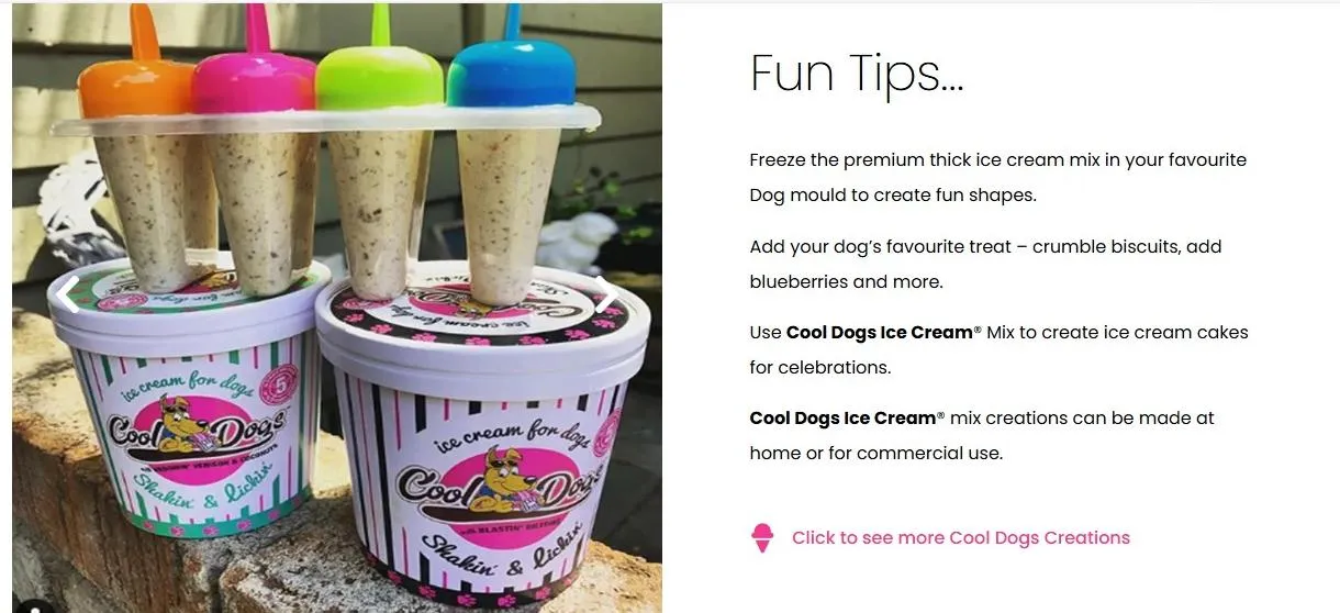 Cool Dogs Ice Cream mix - full uncropped view