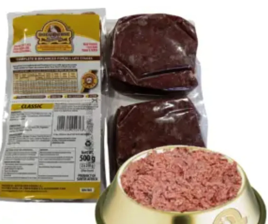 Doggobone Classic raw dog food - 500g rolls and packaging