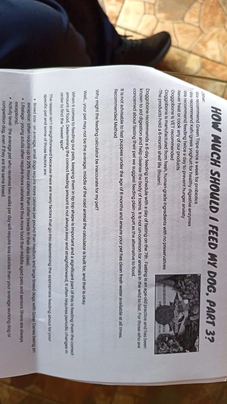 Doggobone Lamb and Beef raw dog food