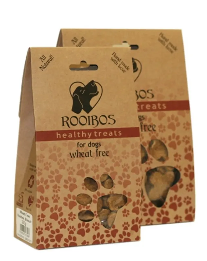 Rooibos healthy treats for dogs - wheat free packaging
