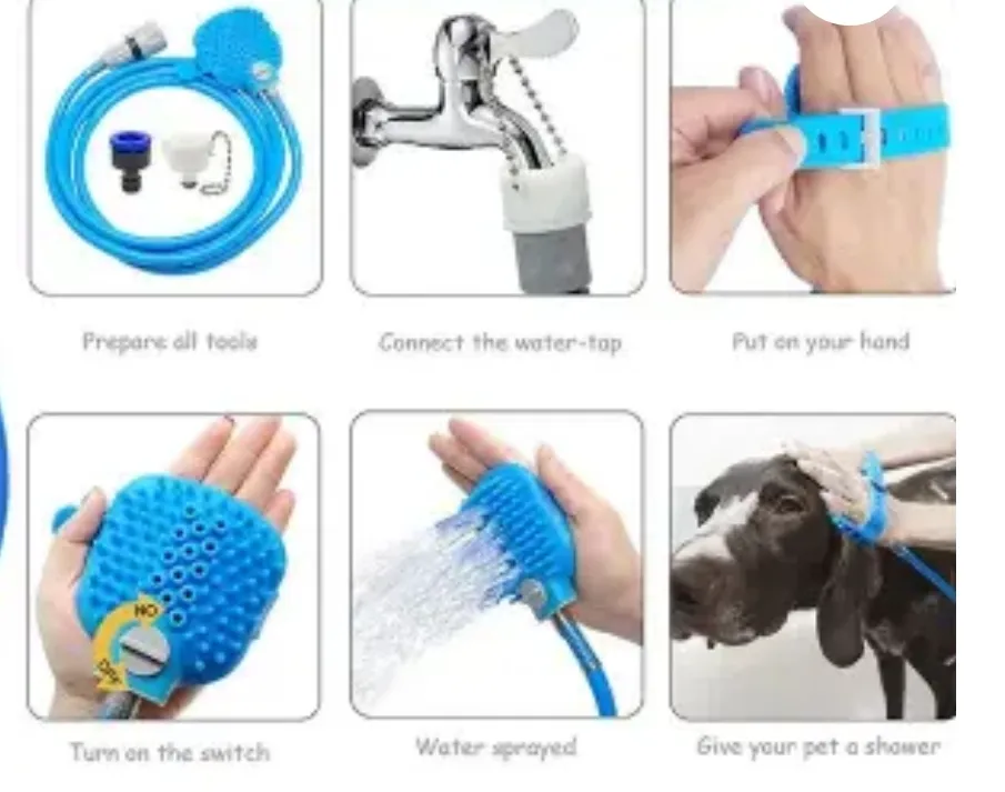 Pet Shower Brush - gentle bathing brush for cats and dogs