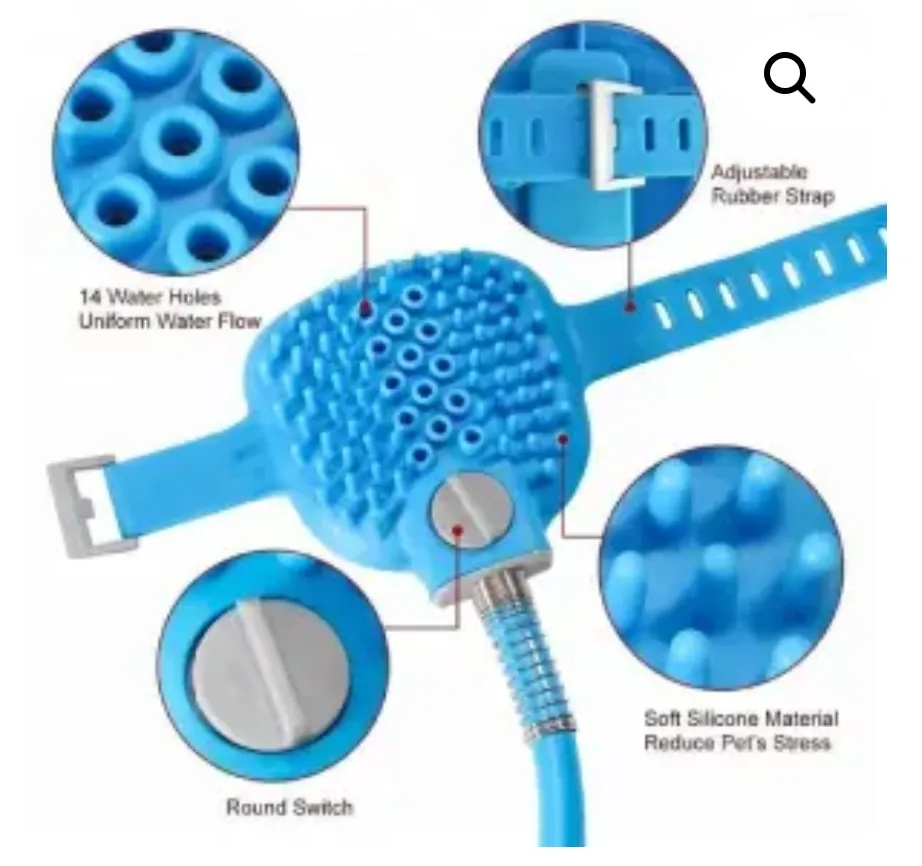 Pet Shower Brush - gentle bathing brush for cats and dogs