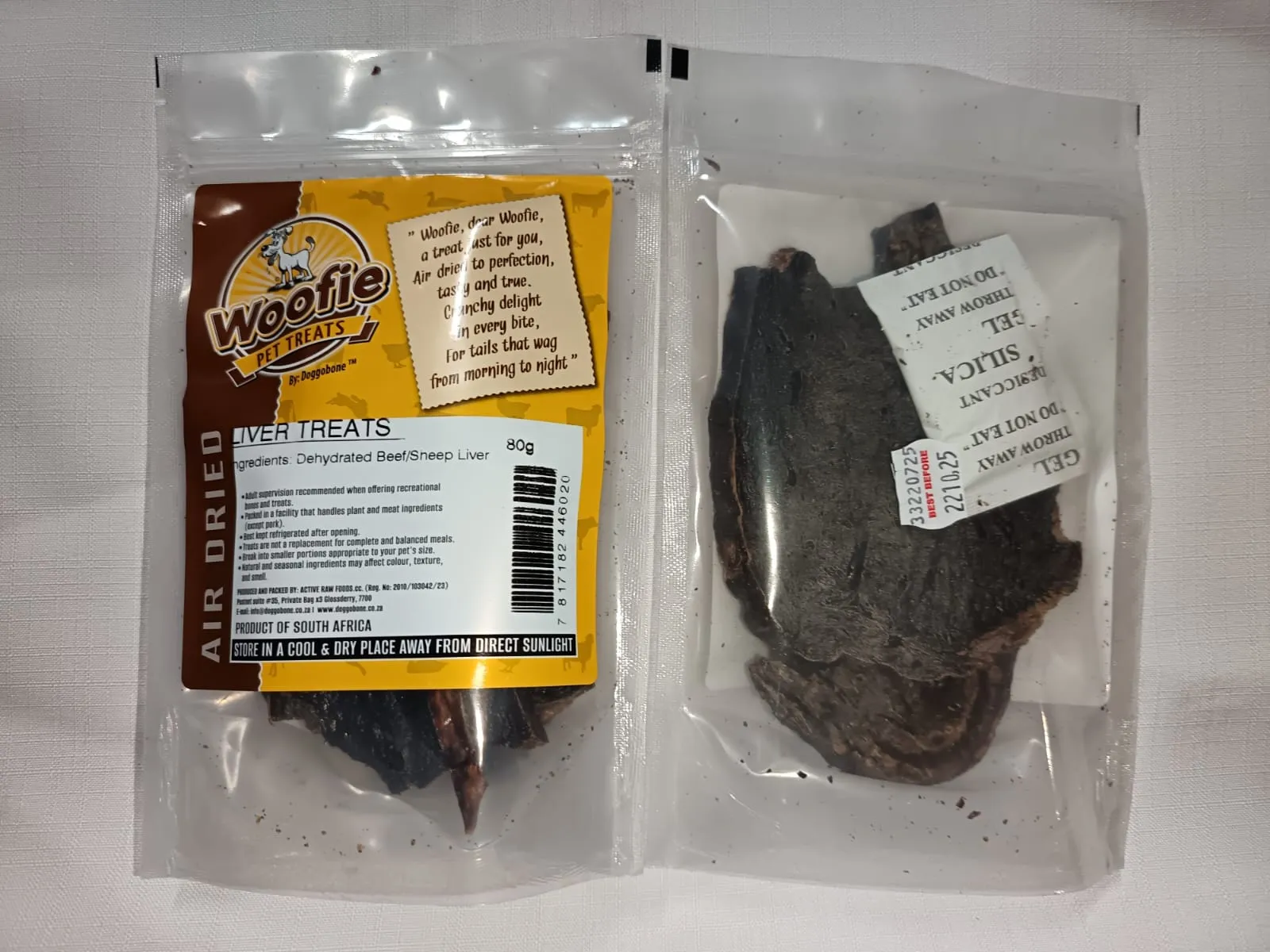 Woofie Air Dried Liver Treats 80g